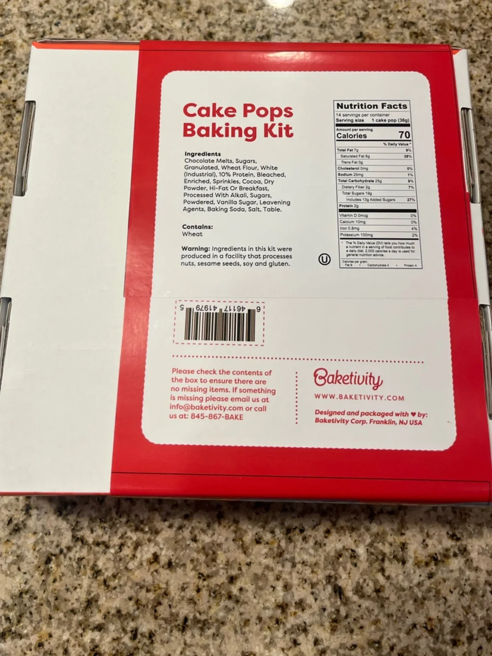 NEW in BOX Baketivity Cake Pops Baking Kit (12-15)